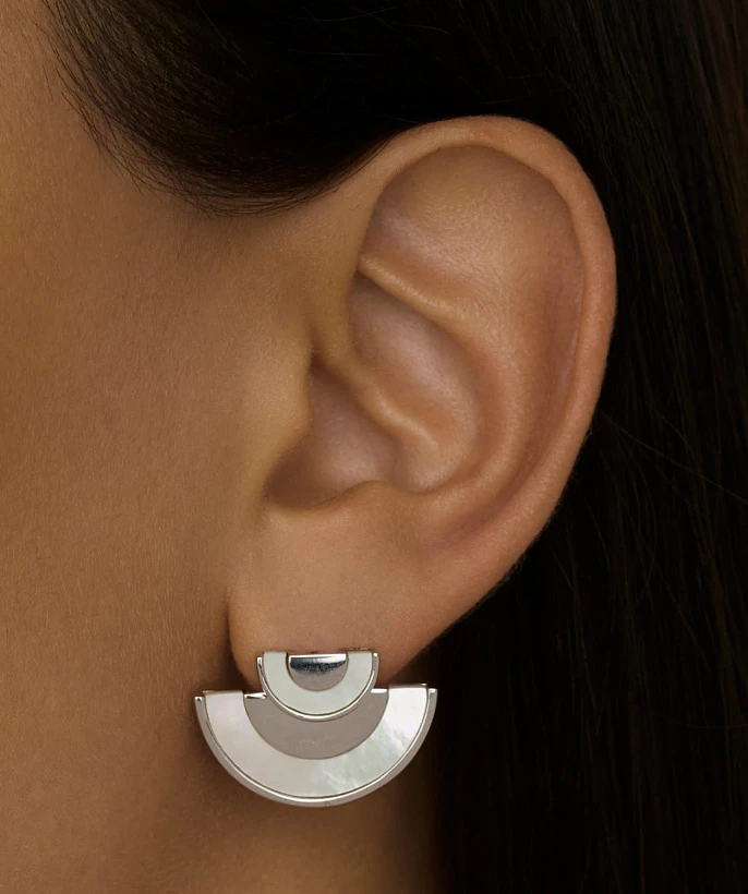 Серьги из серебра с перламутром VENUS