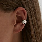 Кафф "Перо" из серебра без вставок