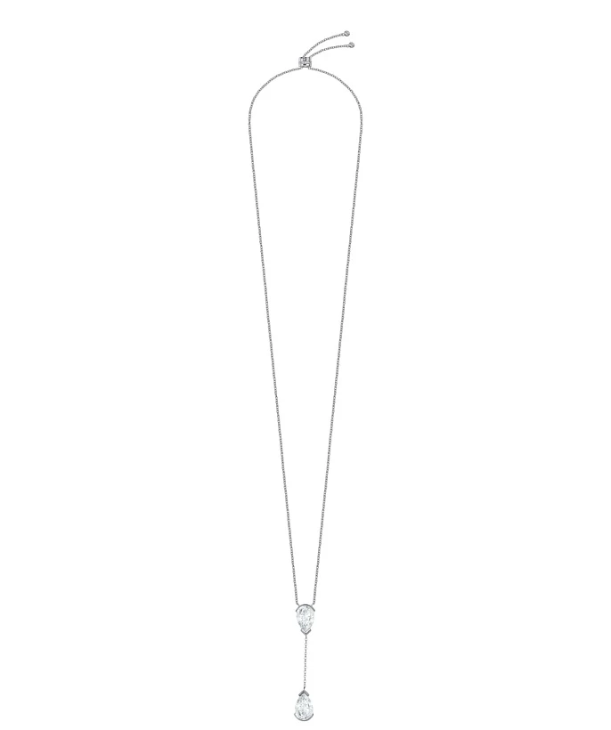 Серебряное колье-галстук PURITY с белыми топазами