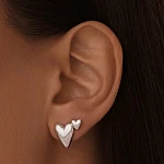 Серебряные серьги сердца MIESTILO 
