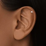 Пирсинг-лабрет из серебра с фианитом MIESTILO