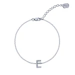 Серебряный браслет с буквой E MIESTILO