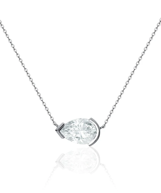 Серебряное колье PURITY с белым топазом