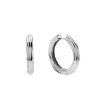 Массивные серебряные серьги-конго с рельефом MIESTILO 