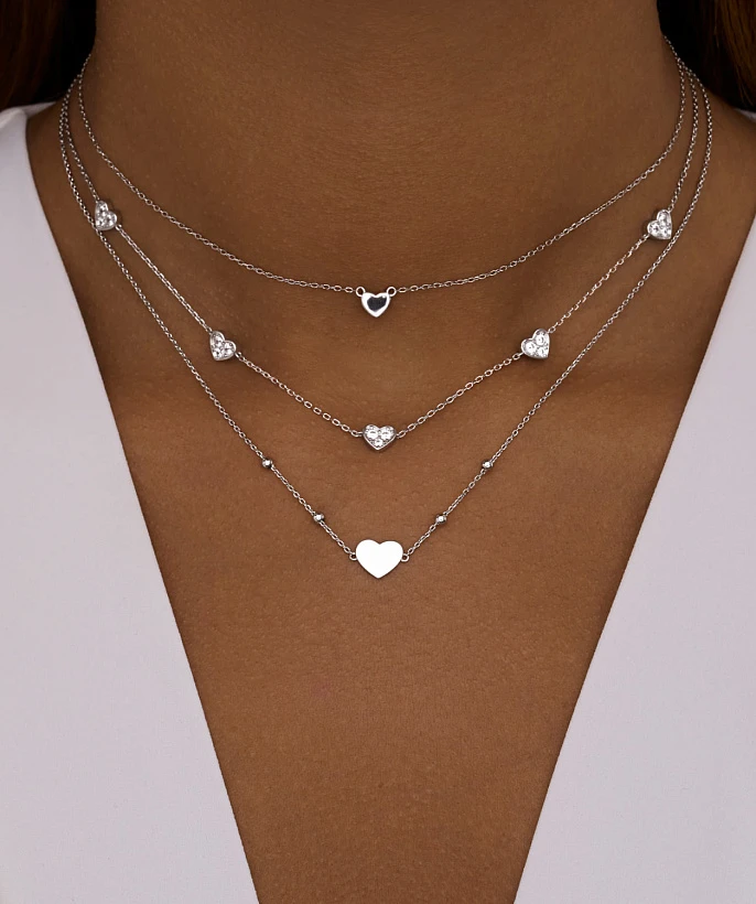 Серебряная подвеска сердце MIESTILO 