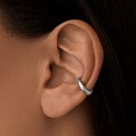 Серебряный кафф с рельефом MIESTILO 