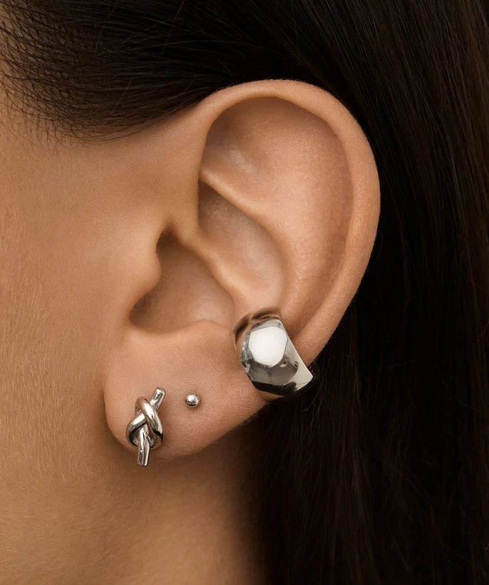 Серебряные серьги пусеты MIESTILO