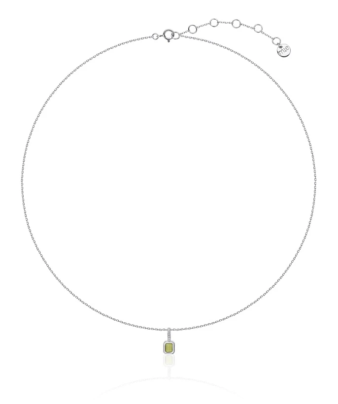 Серебряное колье с оливином