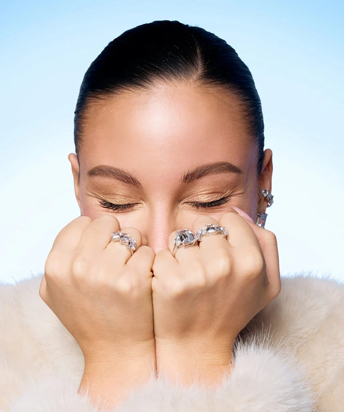 Серебряное кольцо A LA RUSSE с тремя фианитами