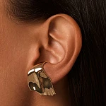 Мятые серьги PENELOPE из серебра в покрытии желтое золото