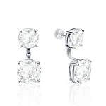 Серебряные серьги-трансформеры PRECIOUS