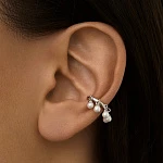 Серебряный кафф с жемчуженами MIESTILO 