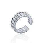 Серебряное кольцо с фианитами Baguette