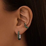 Серебряный кафф с фианитами MIESTILO