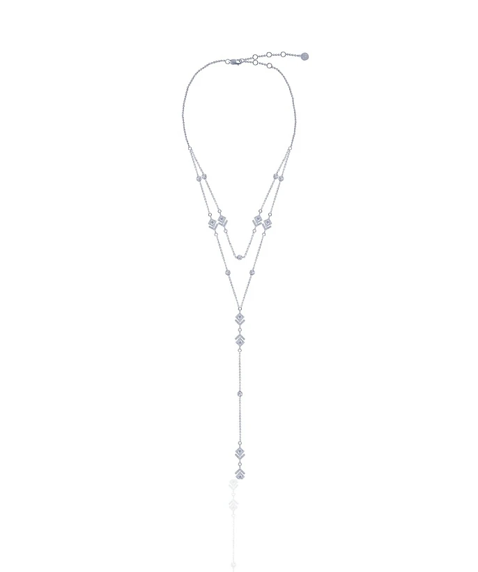 Колье галстук с фианитами MIESTILO