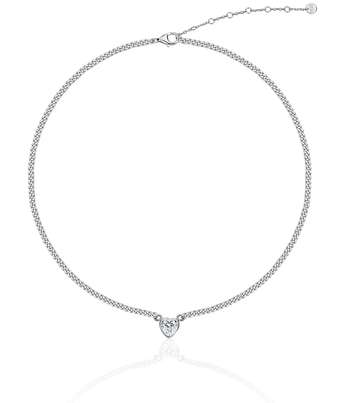 Серебряное колье с фианитом Angel