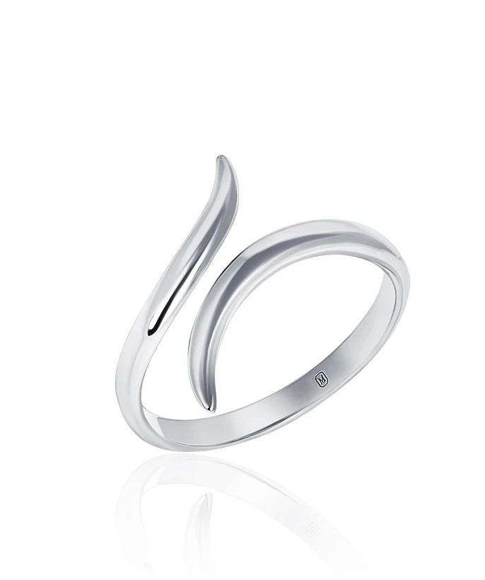 Серебряное кольцо в виде спирали MIESTILO