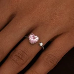 Серебряное разомкнутое кольцо SWEETHEART