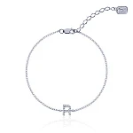 Серебряный браслет с буквой R MIESTILO