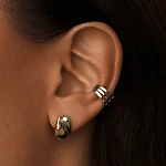 Серебряные серьги-капли биколор