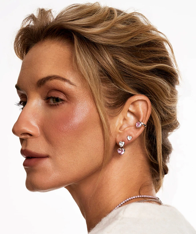 Серебряные серьги-гвоздики Софи с фианитами 5 мм