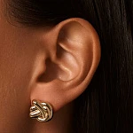 Серьги-узлы PENELOPE из серебра в покрытии желтое золото