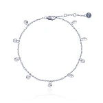 Нежный серебряный браслет с подвесками из фианитов MIESTILO