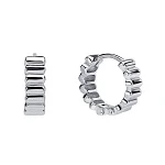 Рельефные серьги-конго из серебра MIESTILO