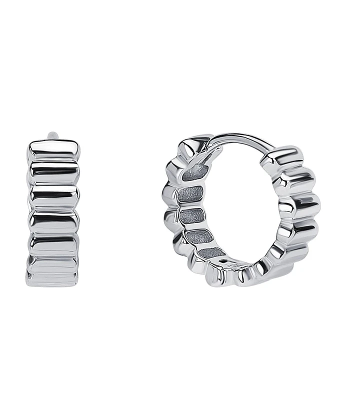 Рельефные серьги-конго из серебра MIESTILO