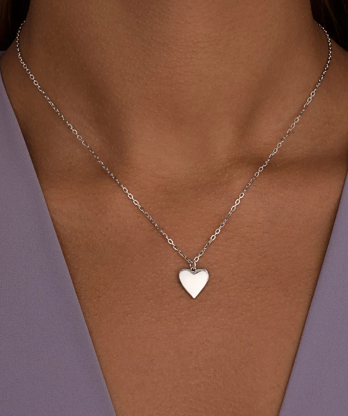 Серебряная подвеска сердце MIESTILO 