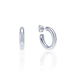 Классические серьги-кольца из серебра MIESTILO 