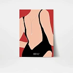 Открытка подарочная "Девушка на пляже"