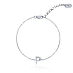 Серебряный браслет с буквой Р MIESTILO