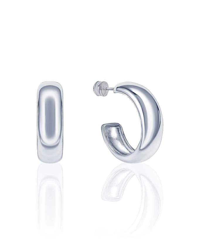 Серебряные серьги - кольца "Kendall"