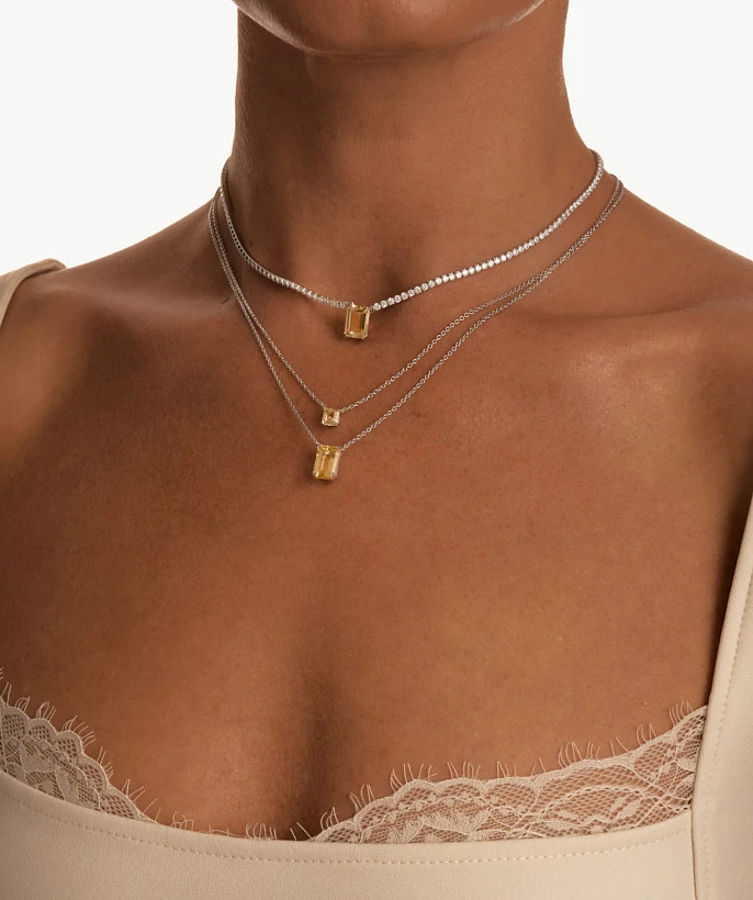 Серебряное колье ЭЙФОРИЯ с цитрином Ашер