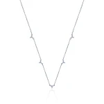 Серебряное колье-чокер с фианитами MIESTILO 