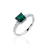 Серебряное кольцо с фианитами MIESTILO