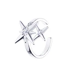 Серебряный кафф звезда с фианитами Isida