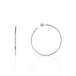 Крупные серьги-кольца из серебра