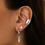 Серьги с подвеской из серебра