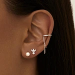 Серебряный кафф с цепочкой MIESTILO