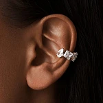 Серебряный кафф A LA RUSSE с россыпью фианитов