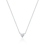 Серебряная подвеска с фианитом в огранке сердце MIESTILO