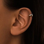 Серебряный кафф мини биколор