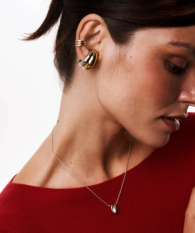 Кафф из серебра биколор