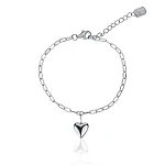 Серебряный браслет с подвеской сердце MIESTILO