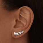 Серебряные клаймберы сердца MIESTILO