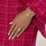 Серебряный браслет с буквой G MIESTILO