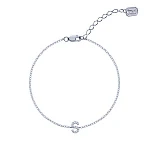 Серебряный браслет с буквой S MIESTILO