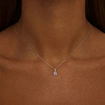 Серебряное колье с аметистом